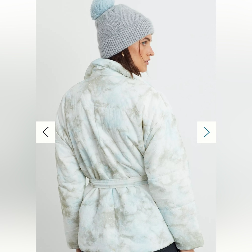Anthropologie BlankNYC Bennie Tie-Dye Puffer Jacket Belted New without tags - Picture 2 of 7